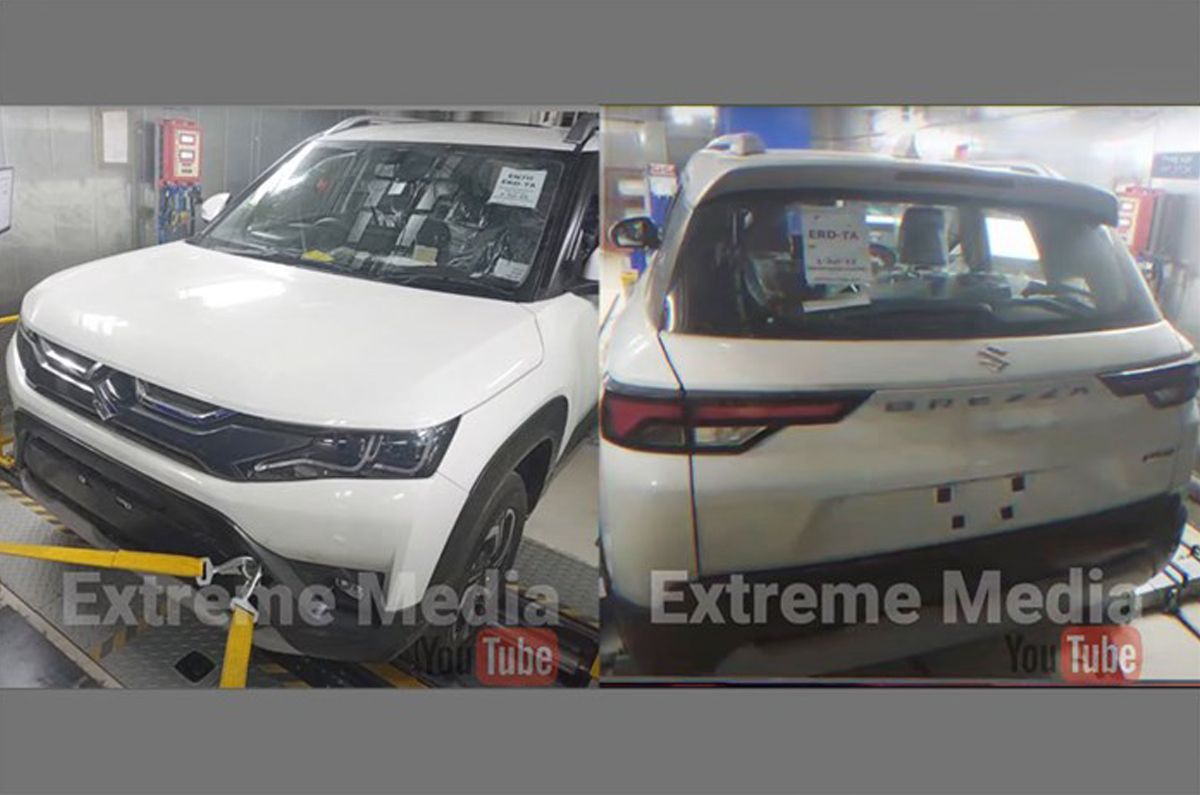 2022 Maruti Suzuki Brezza spied front and rear